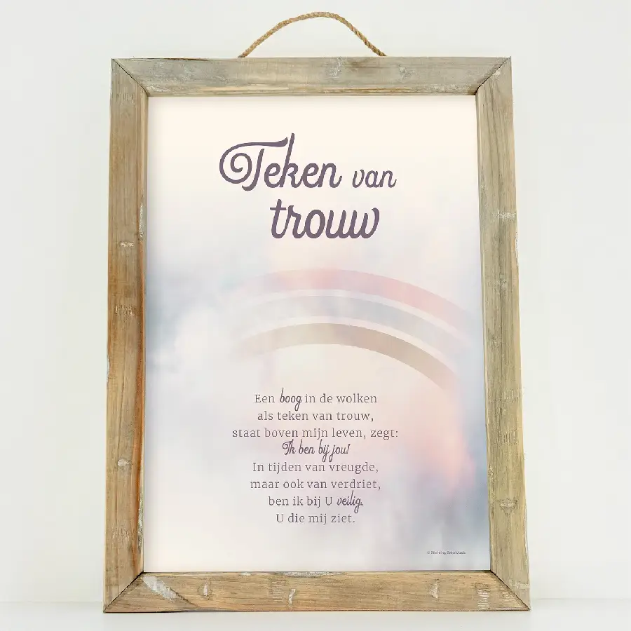 Schilderij A4 Teken van trouw