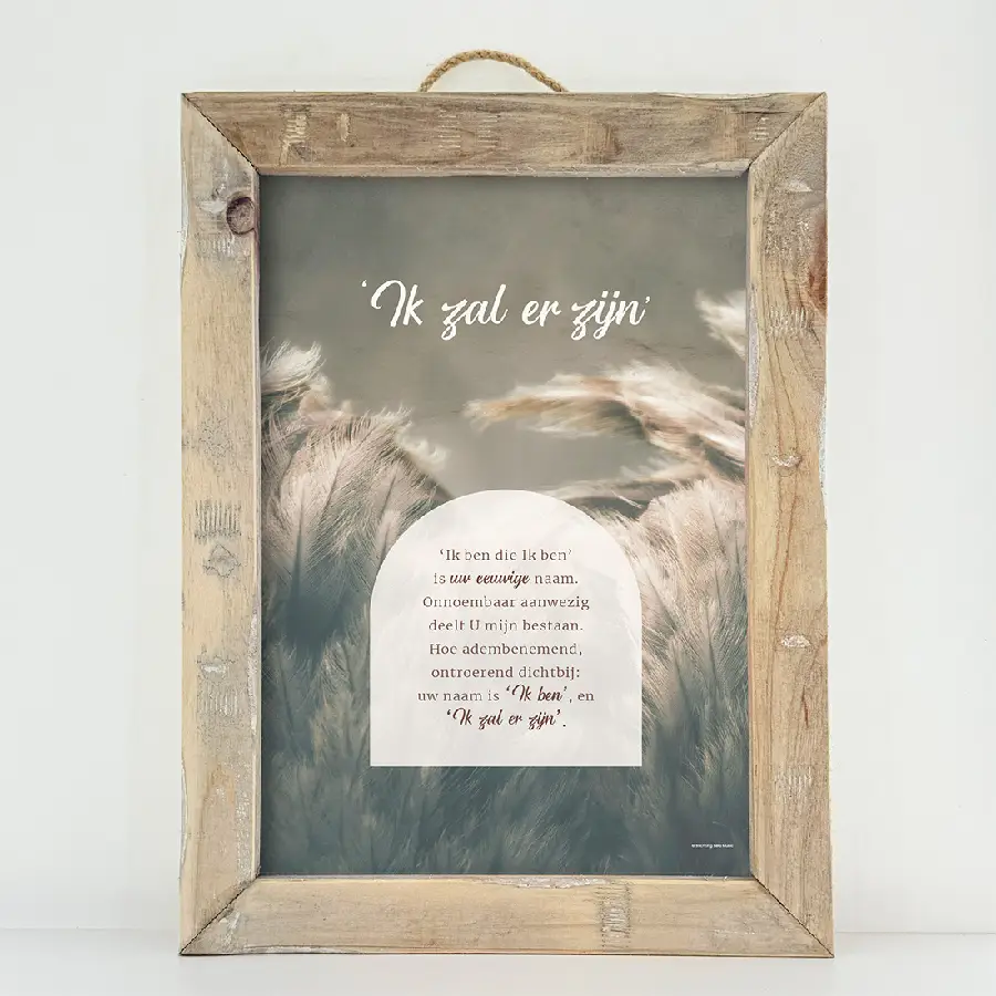 Schilderij Ik zal er zijn