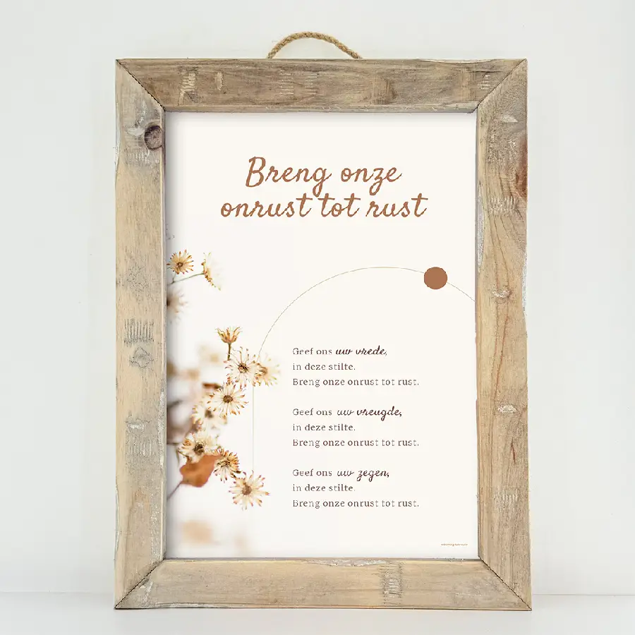 Schilderij breng onze onrust tot rust