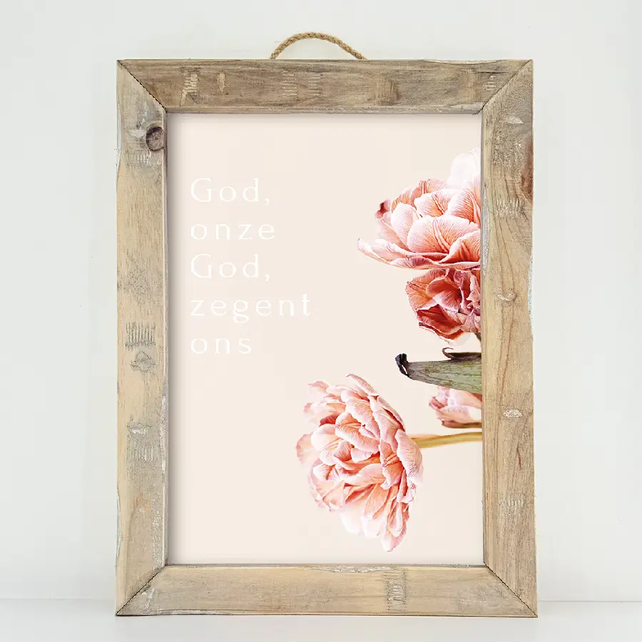 Schilderij A3 God, onze God