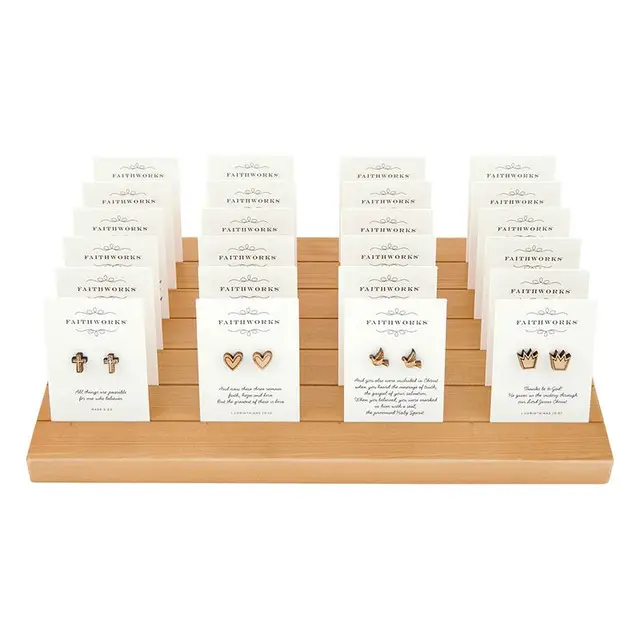 Wooden earrings symbols