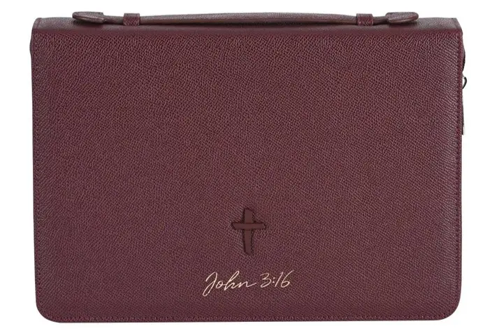 Biblecover X-Large  Burgundy Joh. 3:16