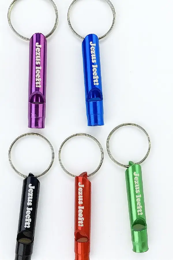 Aluminium fluitje Jezus leeft assortie