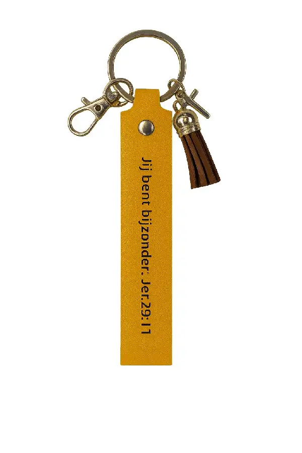 Sleutelhanger kunstleer Jij bent bijzond