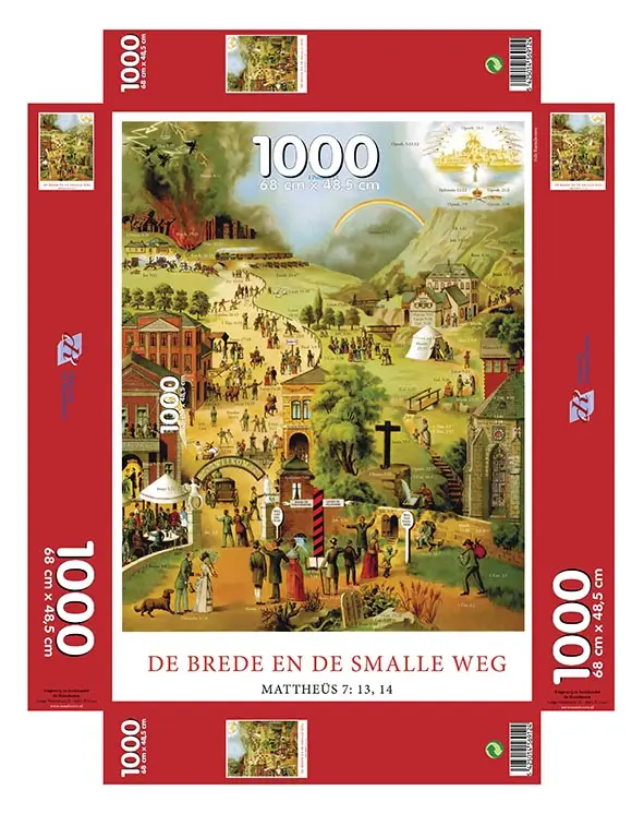 Puzzel brede en smalle weg
