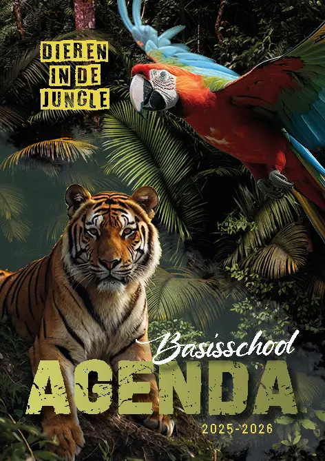 Basisschoolagenda 2025/26 dieren in de j