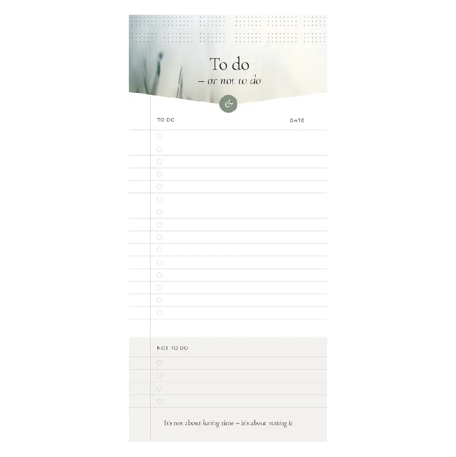 Essencio To-do & not-to-do-list