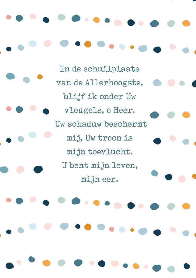 Wenskaart In de schuilplaats van de Alle