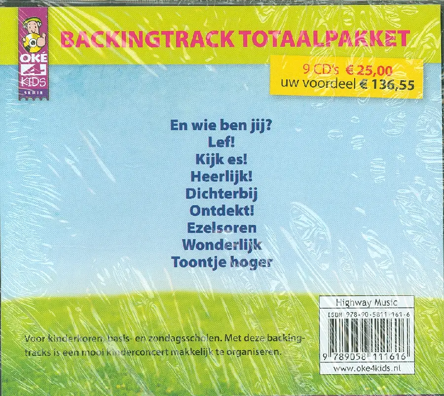 Pakket BACKINGTRACK 1 t/m 3  (8 cd's)